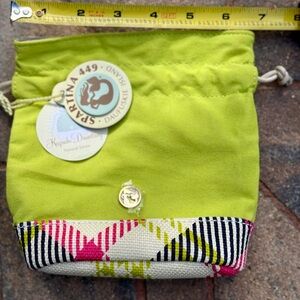 Spartina 449 Everett Plaid Drawstring Keepsake Cosmetic Bag